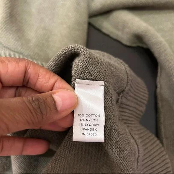 Banana Republic Men’s Sweater Long Sleeve Snap Henley Size XL Olive - Picture 4 of 9